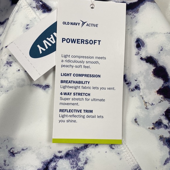 Old Navy high rise crop go-dry size L beautiful marble print - Picture 5 of 6